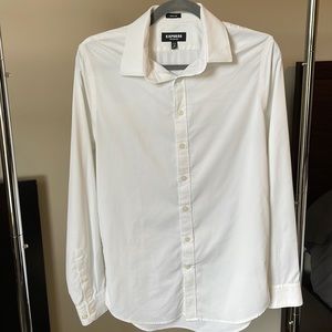 Men’s Express Dress Shirt Size Small Extra Slim white